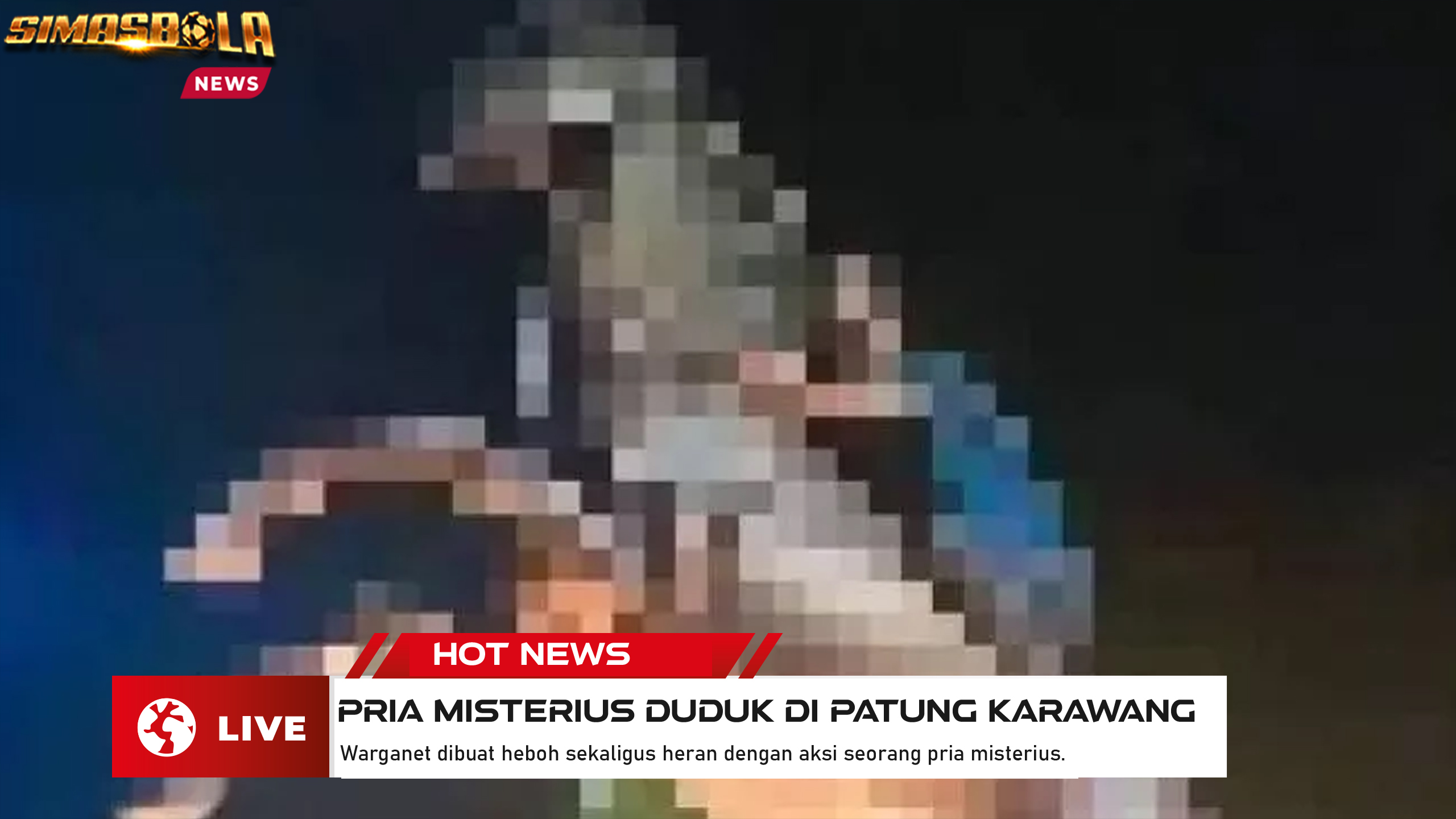 Berita Viral Seorang Pria Misterius Duduki Patung Kuda