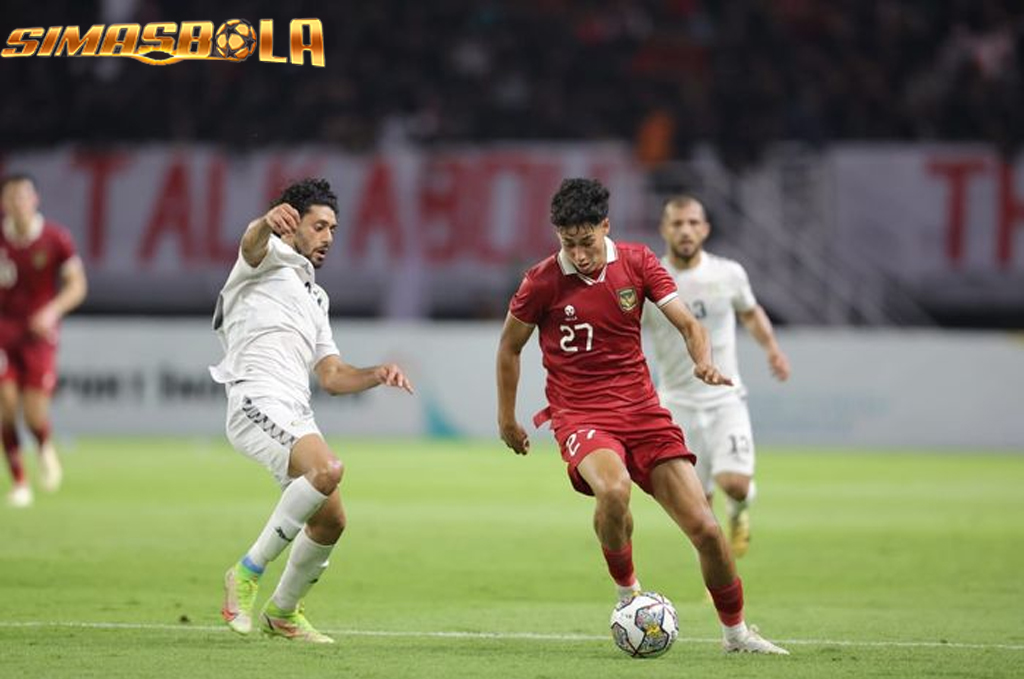 Pada laga lawan Palestina, Rafael Struick tampil sejak awal dan di turunkan Shin Tae-yong sebagai striker.