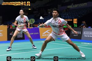 Dejan/Gloria takluk di tangan Mathias Thyrri/Amalie Magelund (Denmark) di Singapore Indoor Stadium, Singapura, Selasa (6/5/2023).