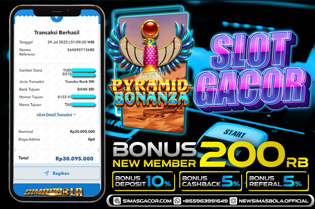 JACKPOT BERMAIN PYRAMID BONANZA PRAGMATIC PLAY 29 JULI 2023