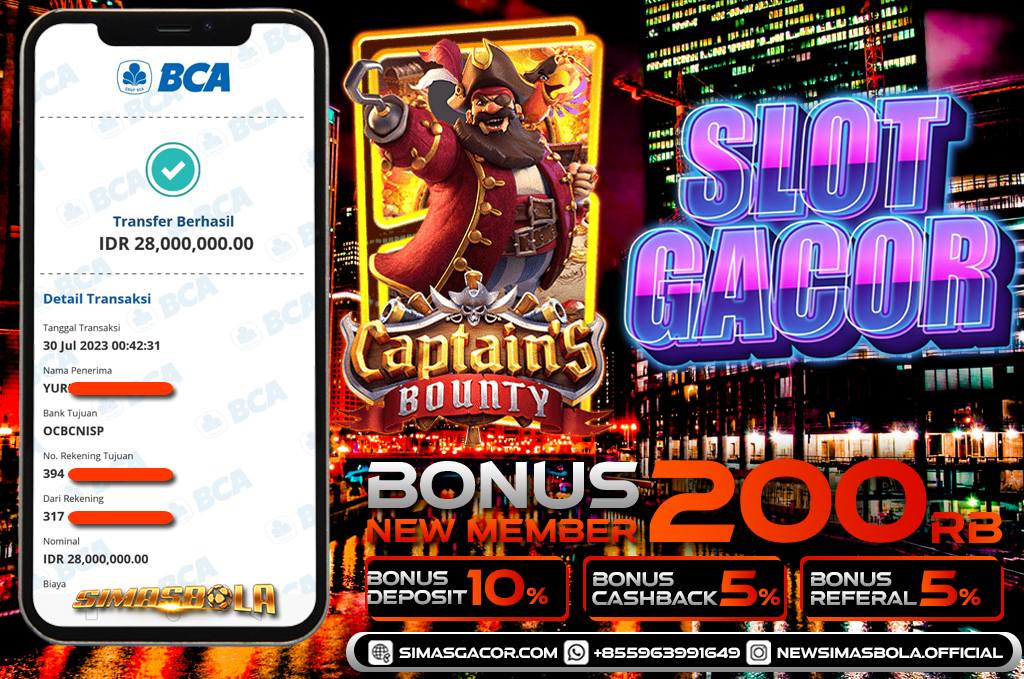 JACKPOT BERMAIN CAPTAIN BOUNTY PRAGMATIC PLAY 30 JULI 2023