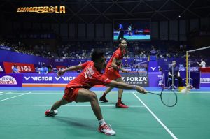 Ganda campuran Indonesia Dejan Ferdinansyah/Gloria Emanuelle Widjaja meraih hasil mengecewakan pada babak kedua China Open 2023.