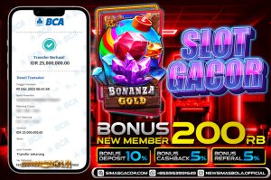 BUKTI KEMENANGAN BONANZA GOLD MEMBER SIMASBOLA 09 OKTOBER 2023