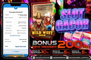 BUKTI P3M3NANG WILD WEST GOLD MEMBER SIMASBOLA 14 OKTOBER 2023