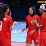 Bertanding di Jinhua Sport Centre Gymnasium, Hangzhou, China, Rabu (4/10/2023) tim sepak takraw putri merah putih kalah