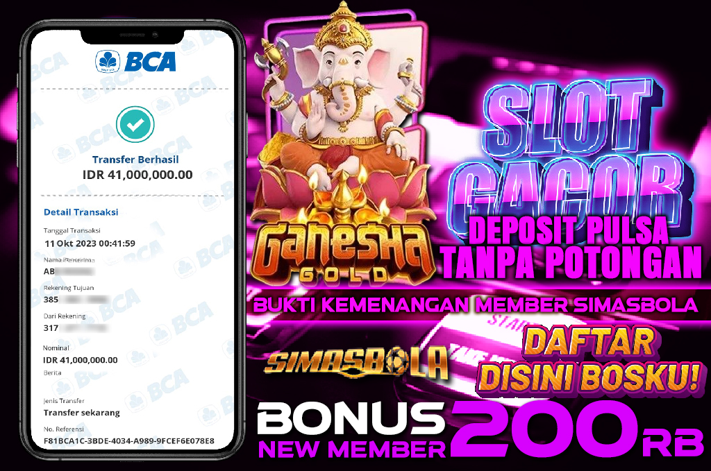 BUKTI KEMENANGAN GANESHA GOLD MEMBER SIMASBOLA 11 OKTOBER 2023