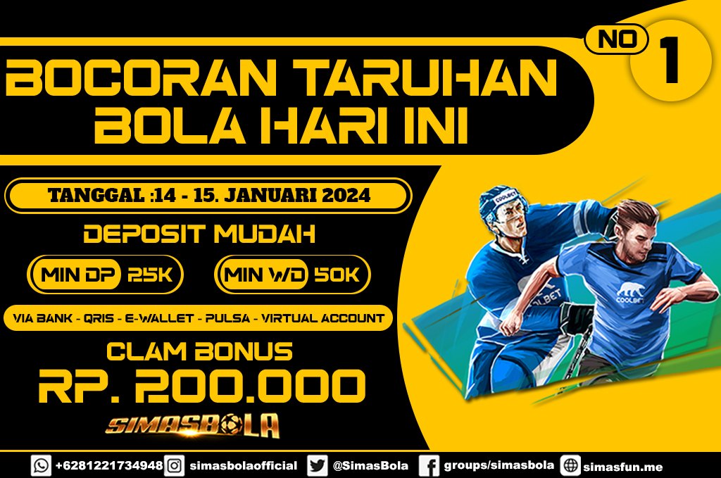 PREDIKSI PERTANDINGAN BOLA 14 – 15 JANUARI 2024