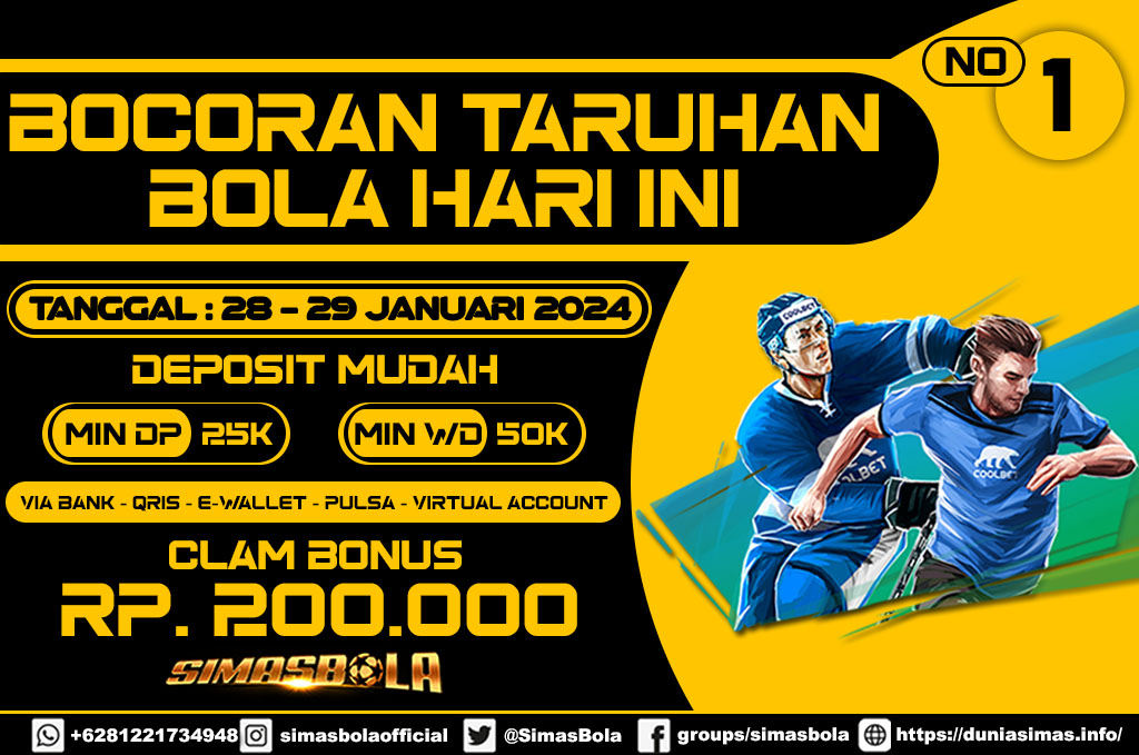 PREDIKSI PERTANDINGAN BOLA 28 – 29 JANUARI 2024