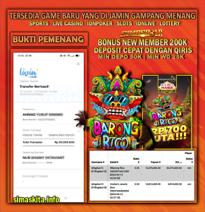 BUKTI PEMENANG TANGGAL 11 FEBRUARI 2024, Selamat Kepada Member Setia SIMASBOLA Yang Sudah Memenangkan Permainan Slot Bosku AHM