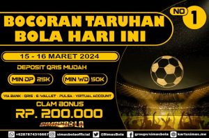 PREDIKSI PERTANDINGAN BOLA 15 – 16 MARET 2024. SIMAS BOLA SITUS SLOT GACOR BETINGAN ONLINE TERPERCAYA NO .1 DI ASIA.