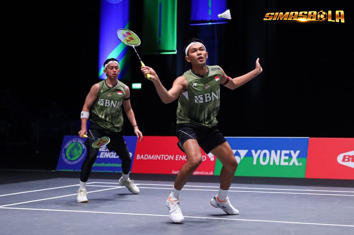 Fajar Alfian/Muhammad Rian Ardianto memberikan komentarnya usai mampu melewati babak pertama All England Open 2024