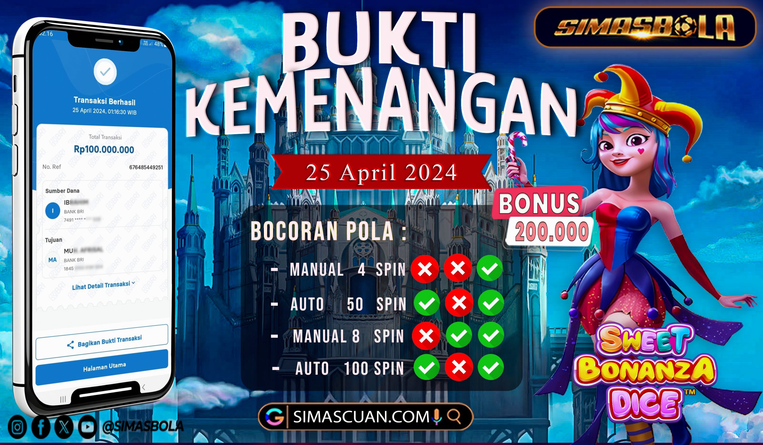 BUKTI PEMENANG TANGGAL 25 APRIL 2024