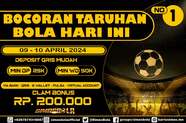 PREDIKSI PERTANDINGAN BOLA 09 – 10 APRIL 2024