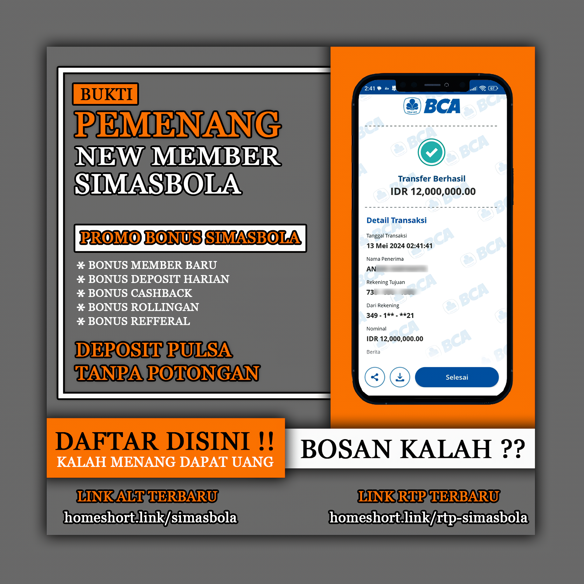 BUKTI PEMENANG TANGGAL 13 MEI 2024