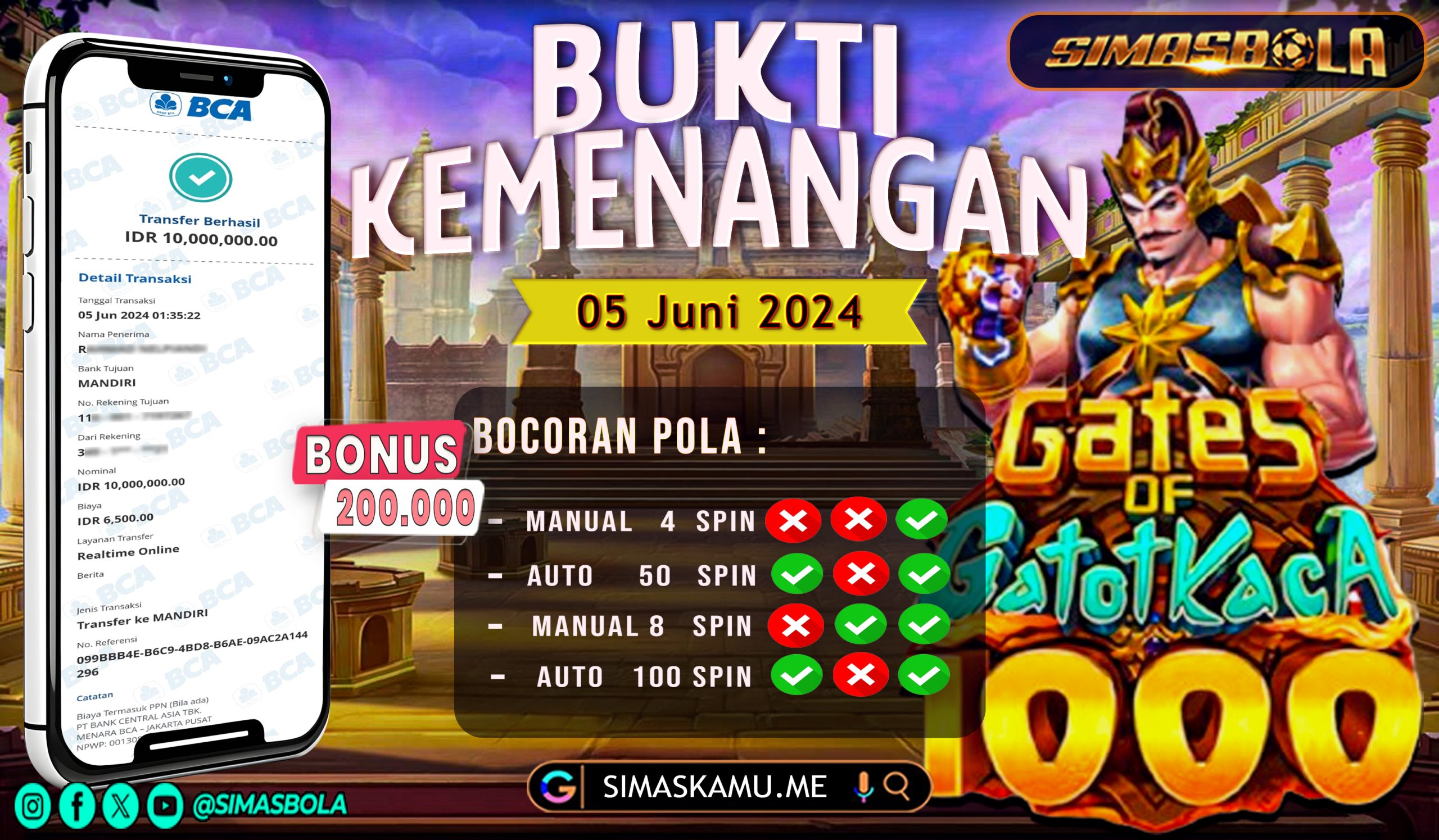 BUKTI PEMENANG TANGGAL 05 JUNI 2024