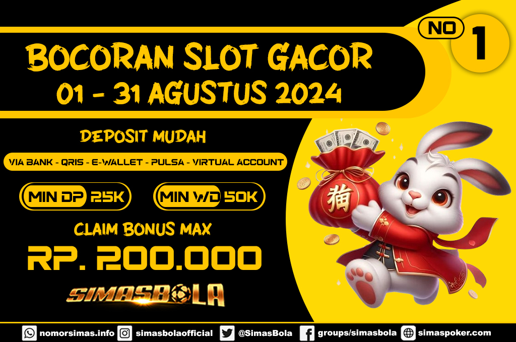 BOCORAN SLOT GACOR HARI INI TANGGAL 02 AGUSTUS 2024. SIMAS BOLA ADALAH SITUS BETINGAN ONLINE SLOT TERLENGKAP DAN TERPERCAYA NOMOR 1