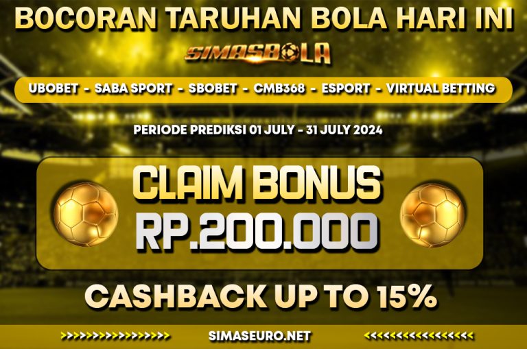 PREDIKSI PERTANDINGAN BOLA 15 JULI. SIMAS BOLA ADALAH SITUS BETINGAN ONLINE SLOT TERLENGKAP DAN TERPERCAYA NOMOR 1 DI INDONESIA