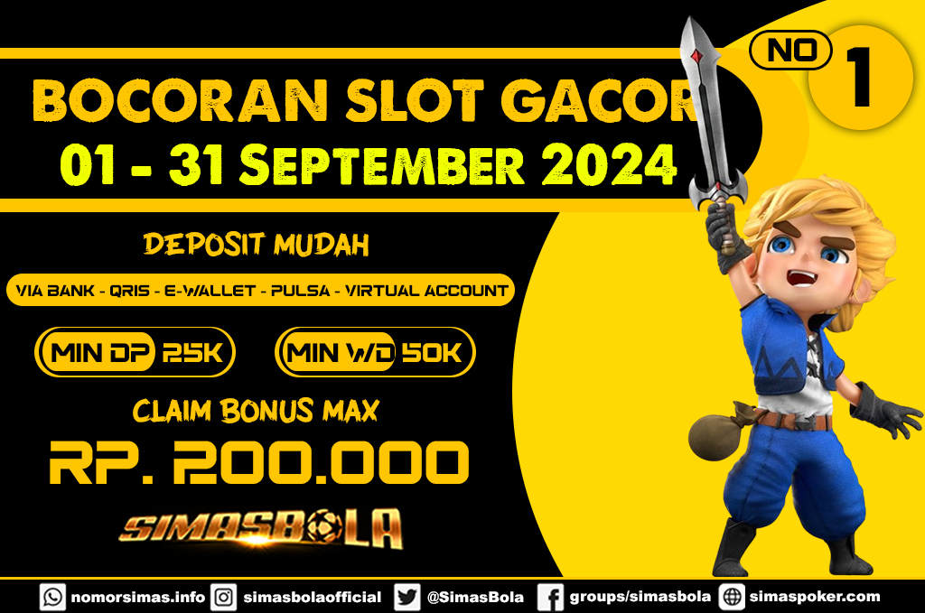 BOCORAN SLOT GACOR HARI INI TANGGAL 26 SEPTEMBER 2024