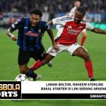 Lawan Bolton Raheem Sterling Bakal Starter di Lini Serang Arsenal