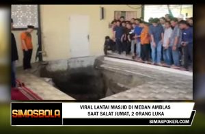 Viral Lantai Masjid di Medan Amblas saat Salat Jumat, 2 Orang Luka