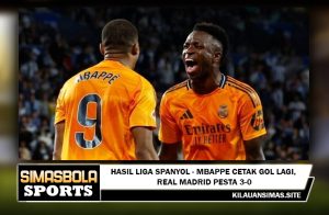 Hasil Liga Spanyol - Mbappe Cetak Gol Lagi, Real Madrid Pesta 3-0