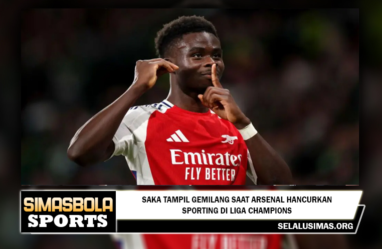 Saka tampil gemilang saat Arsenal hancurkan Sporting di Liga Champions