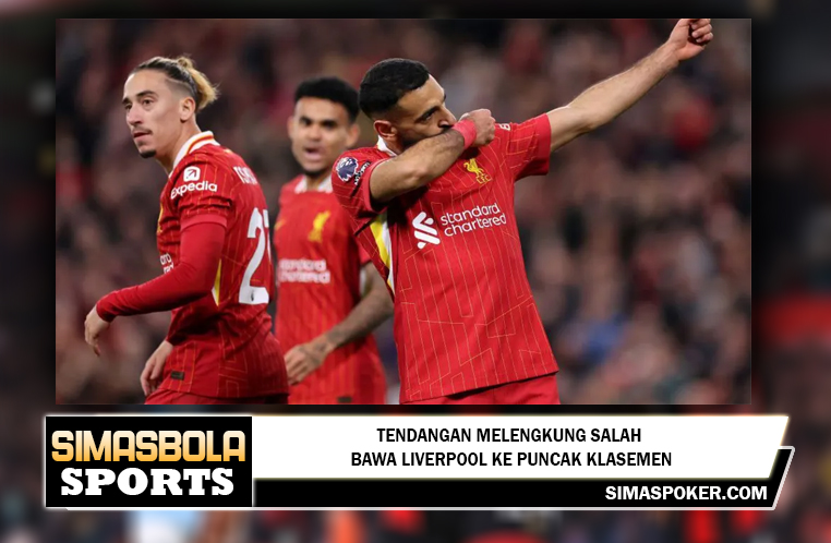 Tendangan melengkung Salah bawa Liverpool ke puncak klasemen