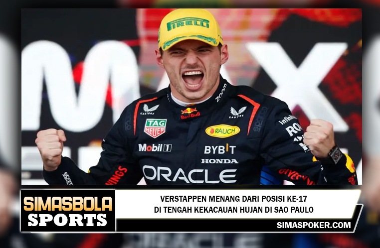 Verstappen menang dari posisi ke-17di tengah kekacauan hujan di Sao Paulo