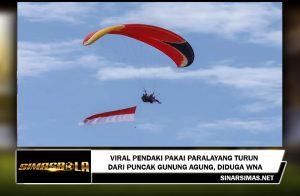 Viral Pendaki Pakai Paralayang Turun dari Puncak Gunung Agung, Diduga WNA