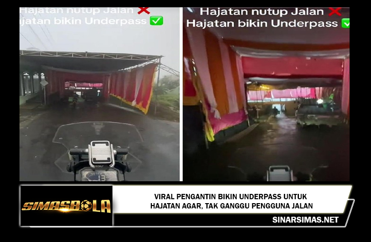 Viral pengantin Bikin Underpass untuk Hajatan Agar, Tak Ganggu Pengguna Jalan