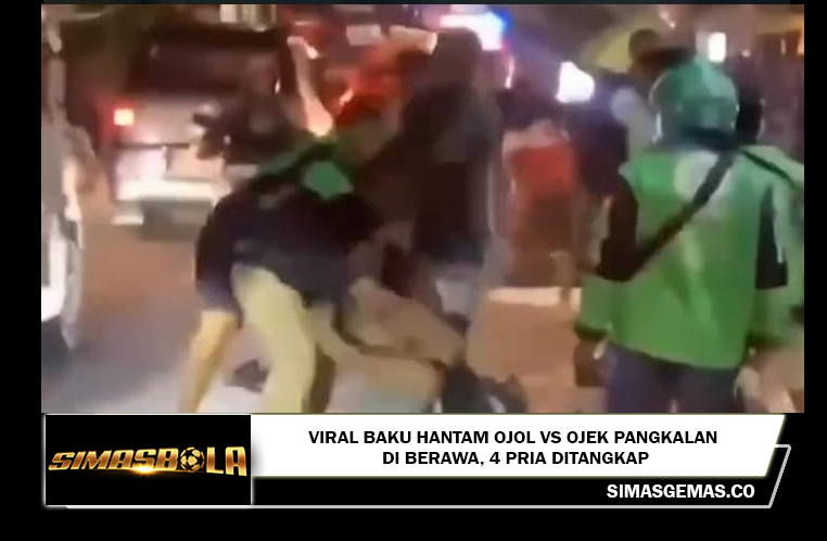 Viral Baku Hantam Ojol Vs Ojek Pangkalan di Berawa, 4 Pria Ditangkap