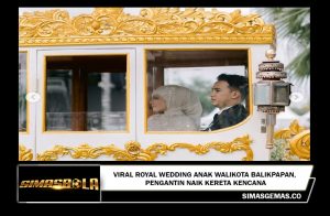 Viral Royal Wedding Anak Walikota Balikpapan, Pengantin Naik Kereta Kencana