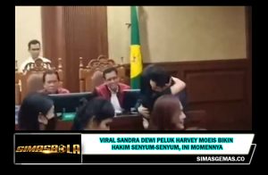 Viral Sandra Dewi Peluk Harvey Moeis Bikin Hakim Senyum-senyum, Ini Momennya