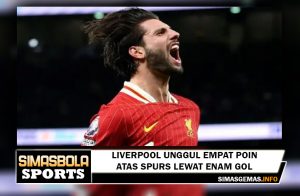 Liverpool unggul empat poin atas Spurs lewat enam gol