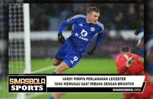 Vardy pimpin perlawanan Leicester yang memukau saat imbang dengan Brighton