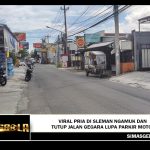 Viral Pria di Sleman Ngamuk dan Tutup Jalan gegara Lupa Parkir Motor