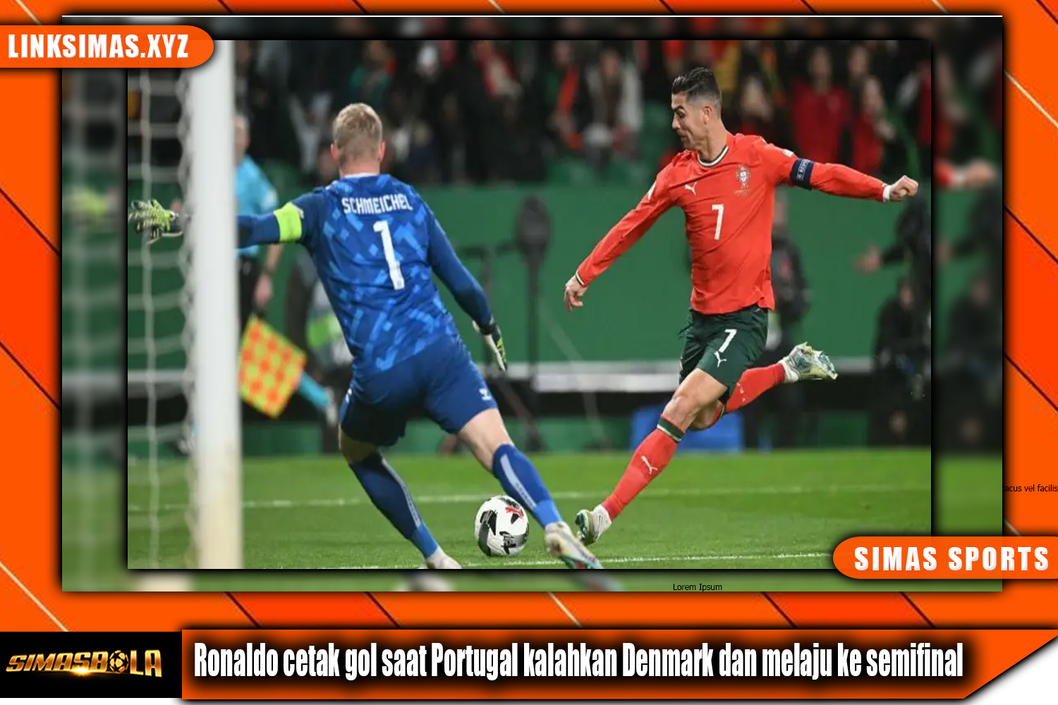 Ronaldo cetak gol saat Portugal kalahkan Denmark dan melaju ke semifinal