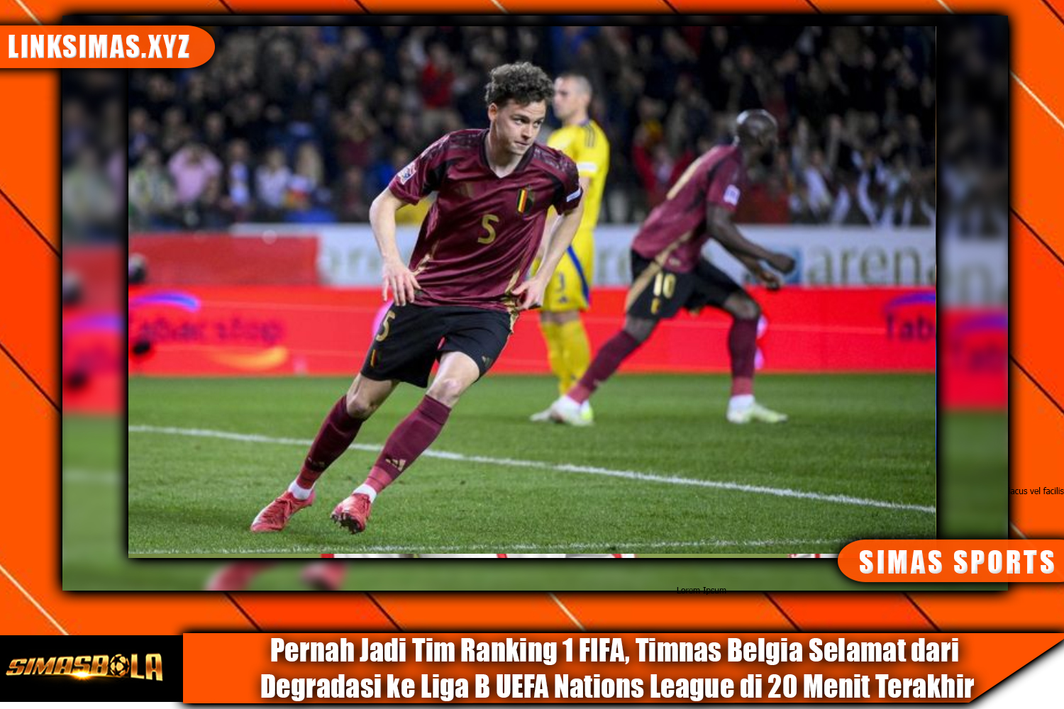 Pernah Jadi Tim Ranking 1 FIFA Timnas Belgia